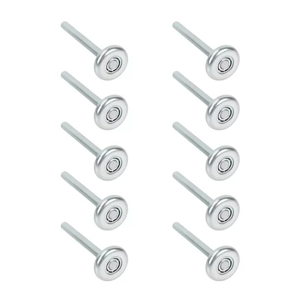 Garage Door Rollers – Short Stem Steel – 2″ Diameter 10-Ball Bearing 4″ Stem (Pack of 10)